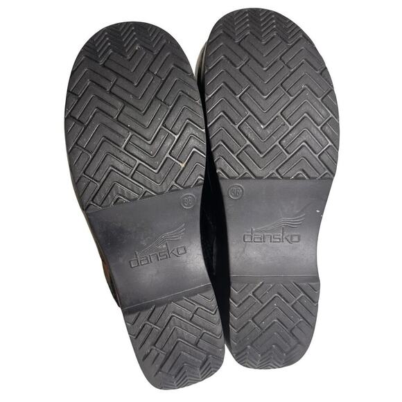 Dansko Women's Professional Clog Pewter Floral Leather Sz 38 7.5 Comfort Nurse - Picture 6 of 16